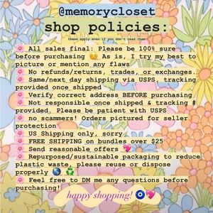 SHOP POLICIES 🌸💖